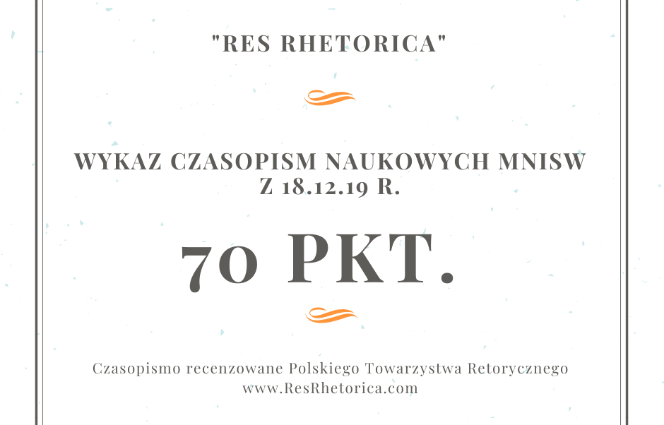 „Res Rhetorica”: 70 pkt.
