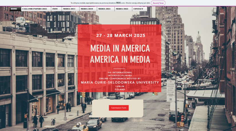 [Patronat PTR] Konferencja „Media in America, America in Media” (27-28 III 2025)