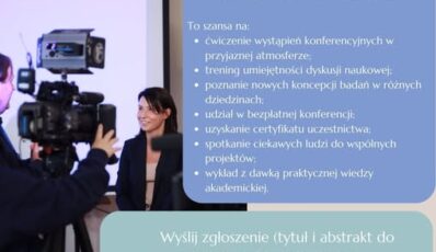 [Patronat PTR] V Ogólnopolska Konferencja Naukowa Doktorantów i Studentów „Między Naukami Społecznymi a Humanistyką