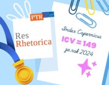 Index Copernicus „Res Rhetorica”: 149!