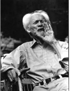 Kenneth Burke in a 1989 photo by Robert Brewer