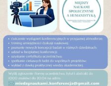 [Patronat] V Ogólnopolska Konferencja Naukowa Doktorantów i Studentów „Między naukami społecznymi a humanistyką”